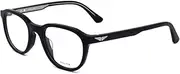 [Police] VPLF77 Glasses, Shiny Black, 49 for Men, Shiny Black, Black (Shiny Black)