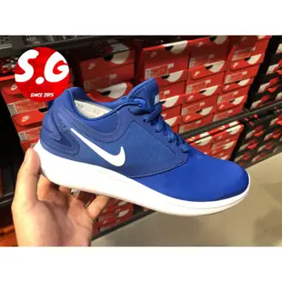 S.G Nike Lunarsolo GS 藍 白 避震透氣 基本款 慢跑鞋 女鞋 AA4403-402