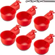 6 PCS Automatic Water Cups Poultry Drinker Waterer Chicken Ducks Quail Drinking