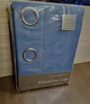 Alexandra Cole Signature Navy Blue Darkening Thermal Grommet Curtains 45" x 95"