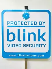 Blink Security Yard Sign w/ 28" Aluminum Post - Security Alarm Camera Deterrent