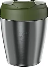 KeepCup Commuter Travel Mug - Insulated Stainless Steel Reusable Coffee Cup with Spillproof Flip Lid - 8oz/227ml - Pine