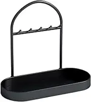 MOTRAIN Key Holder Organizer with Hooks for Keys, Jewelry and Accessories, Stylish Entryway Storage Rack for Entry Door, Hallway, and Office, Metal Design, Black