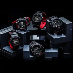 【CASIO 卡西歐】G-SHOCK 經典人氣電子錶-紅黑(DW-5600HR-1)