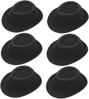 6pcs Miniature Jazz Hat Cute Tiny Doll Hats for Mini House Dolls Stylish Lightweight Decorative Accessories for Projects and Themed Parties