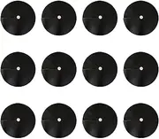 Folpus 12x Tree Mulch Ring Weed Barrier Fabric Round Black,Weed Control Tree Guard Mulch Ring Mat for Patio Grass Gardening Outdoor, Diameter 62 cm