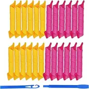 24Pcs Heatless Spiral Hair Curlers, 17.7 in Magic No Heat Hair Curls For Long Hair, No Heat Damage Magic Styling Kit, Spiral Hair Curlers with Styling Hooks for Home Salon DIY Most Kinds of Hairstyles
