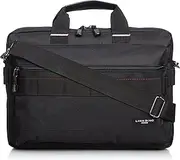 [Unofuku] LINAGINO 22-5286 10 (BK) Business Briefs with A4 Files, Shoulder Included, W14.6 x H10.6 x D2.4 inches (37 x 27 x 6 cm), Black, W37×H27×D6cm