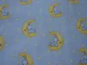 Moon Spoon Grey Flannelette Cotton Fitted Cot Sheet Handmade