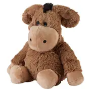Microwavable Warmies Heat or Cool Pack Brown Donkey Plush Soft