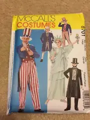 McCall's COSTUMES 8701 Abe Lincoln STATUE LIBERTY Uncle Sam Men SIZE 40-42