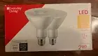Two LED PAR38 Bulbs Floodlight, Bright White, Medium Base, Indoor &Outdoor