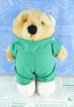 【震撼精品百貨】日本日式精品_TEDDY BEAR 泰迪熊~絨毛娃娃玩偶『綠色手術裝』