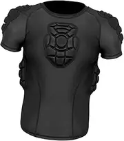 [APLVFFZH] Men Protective Compression Shirt with Padded for Sports