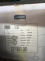 Leeson 121001.00 Motor 1Hp 1740Rpm 115/208-230V 1Ph