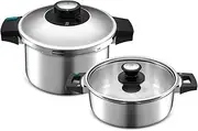 Karaca Quick and Safe Pressure Cookers Set with Induction Base 4+6 Lt