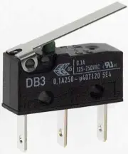 8x ZF MICROSWITCHES 100mA 30VDC 0.49N SPDT-NO/NC Hinge Lever, Tab Terminal