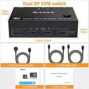 KVM Switch HDMI 2 Port Box,USB Switch Selector with 4 USB 3.0 Hub Share 2 PC