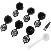 6 Reusable Refillable Coffee Capsule Filter Compatible with coffee machines wO5