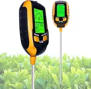 6 in 1 Soil PH Tester Soil Moisture Meter/Light/Temperature/Humidity/Soil Salinity/Soil pH Meter for Gardening Soil Plant Hygrometer Soil Tester for Indoor&Outdoor Garden,Farm,Lawn,Grass