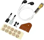 versal Piezo Contact Guitar Pickup Vibration Pick-up with 6.35mm Endpin Jack for Acoustic Guitar Ukulele Violin Cello Erhu C se Zither Guqin Multicolor One Size