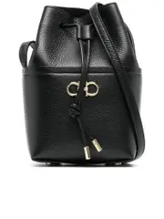 Ferragamo Grained Texture Gancini Clutch