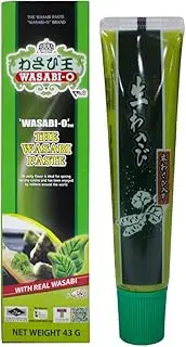 Wasabi-O Premium Wasabi Paste - Real Genuine Wasabi Paste for Sushi, Sashimi, Poke, & More - Vegan, Vegetarian, Halal - 1.52oz Tube - Sushi Ingredients & Sushi Sauces