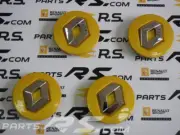 4x New GENUINE Renault Sport CLIO III RS 197 200 Caps center wheel SIRIUS JAUNE