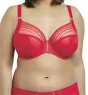 Elomi Matilda Underwire Plunge Bra #8900 US Size 46DD Red NWT