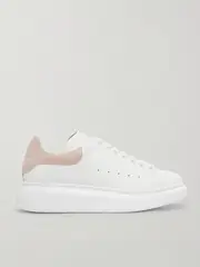 [MCQUEEN] MCQUEEN - Suede-trimmed Leather Exaggerated-sole Sneakers - White - IT36 IT 36 White