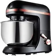 Stand Mixer,4.5-QT,6-Speed Tilt-Head Food Mixer, Kitchen Electric Mixer with Dough Hook, Dough Hook, Mixing Beater and Whisk, Splash Guard, Black Food Mixer