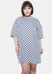 [NGOrder] Plus White Checkerboard Tee