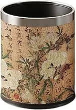 Leefasy Trash Can Wastebasket Garbage Container Dustbin Reusable Garbage Bin Trash Bin for Home Bathroom Laundry Room Indoor Office, Silver Hoop