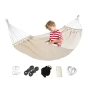Outdoor Hammock Portable Camping Canvas Hammock Outdoor and Indoor Hanging Durable Hammock