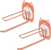 2Pcs Cartoon Corgi Clothes Hanger Hooks Punch Multi Purpose Storage Rack for Bathroom and Balcony Durable Organizer for Clothing and Sundries Easy Installation