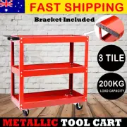 NEW Heavy Duty Tool Cart 3-Tier Parts Steel Trolley Mechanic Storage Organiser