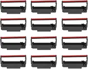 12-Pack ERC30 ERC-30 ERC 30 34 38 B/R Compatible Cash Register Ink Ribbon Used for ERC38 NK506 TM-U220 M188B, BTP-M300, GRC-220BR SBR-275 (Black and Red)
