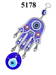 Hamsa Evil Eye Home Decoration Glass Lucky Eye Talisman #5178