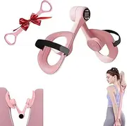 Thigh Exerciser, Pelvic Floor Exercise Devices,Inner Thigh Exercise Workout Equipment with Fixing Strap for Home,360° Rotatable Leg Inner Thigh Exercise Equipment Stretcher Toner Training Tool (A)