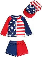 [Nicoxijia] Baby Toddler Boys 3-Pieces Swimsuit Sets Long Sleeve Shark Bathing Suit Rash Guards Swimwear with Sun Hat UPF 50+