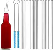 12 Inch Reusable Glass Straws for 40 oz Tumblers, Extra Long Borosilicate Drinking Straws with 12mm Wide Design, Perfect for Smoothies and Thick Drinks, Shatter Resistant, BPA Free, Clear