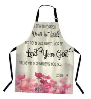 Scripture Quotes Joshua 1:9 Waterproof Apron Kitchen Christian Bible Verses