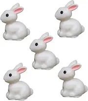 BUTIFULSIC 5 Pcs Desk Topper Table Top Decor Craft Plant Resin Decor Desktop Resin Ornament Resin Lanscape Decor Moss Rabbit