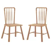 Leigh Solid Oak High-back Dining Chair (Set of 2)