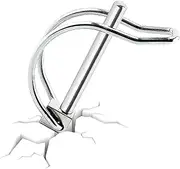 Shaft Locking Pin | 316 Stainless Steel Shaft Locking Safety Pin - D Type Safety Spring Pin for Farm Trailers Wagons Lawn Hitches and