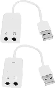 KICHOUSE Headphone Jack Sound Card for Laptop External Sound Card Microphone Input No Driver Required Pure Sound Experience
