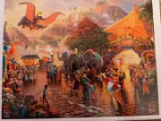 *NEW* Disney Thomas Kinkade Puzzle Dumbo with poster