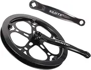 LAPYAPPE 1set Mountain Bike Crankset Kit Teeth Single Chain Wheel for Folding and Fixed-Gear Material Easy Installation