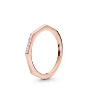 Authentic Pandora Rose Hexagon Ring Size (50) 5