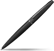 [Cross] ATX Refillable Click-Off Cap Stainless Steel Ballpoint Pen with Diamond Pattern, Medium Ballpoint, includes Premium Gift Box and Black Cartridge, 1 Pack, Metallic Black